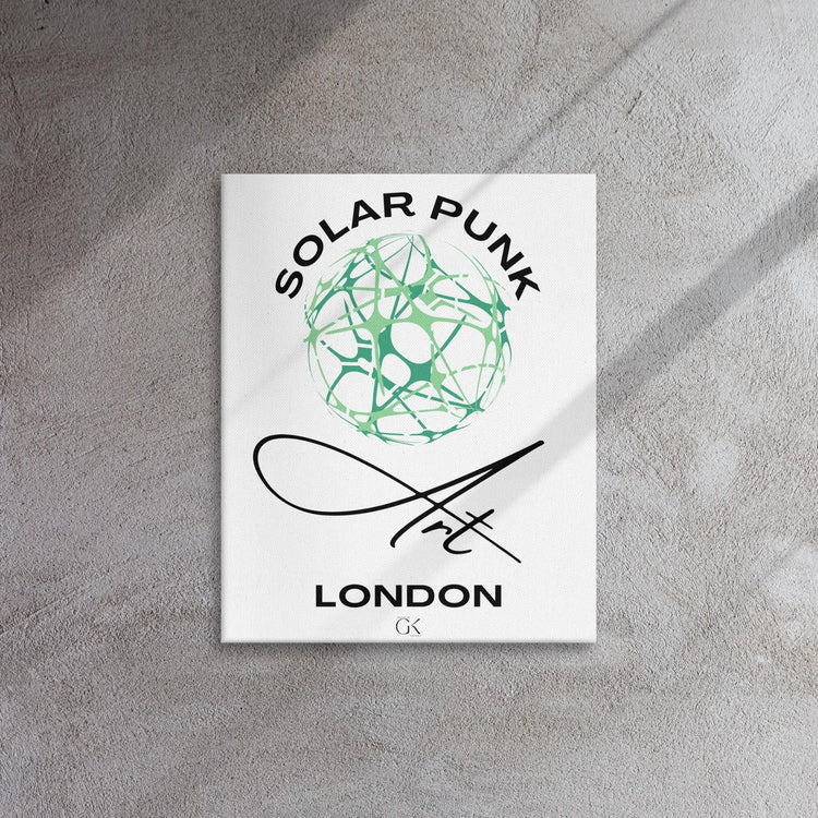 Solar Punk White | Thin canvas | Climate Action Eco-Art GeorgeKenny Design