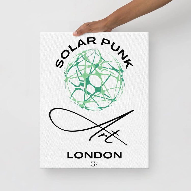 Solar Punk White | Thin canvas | Climate Action Eco-Art GeorgeKenny Design