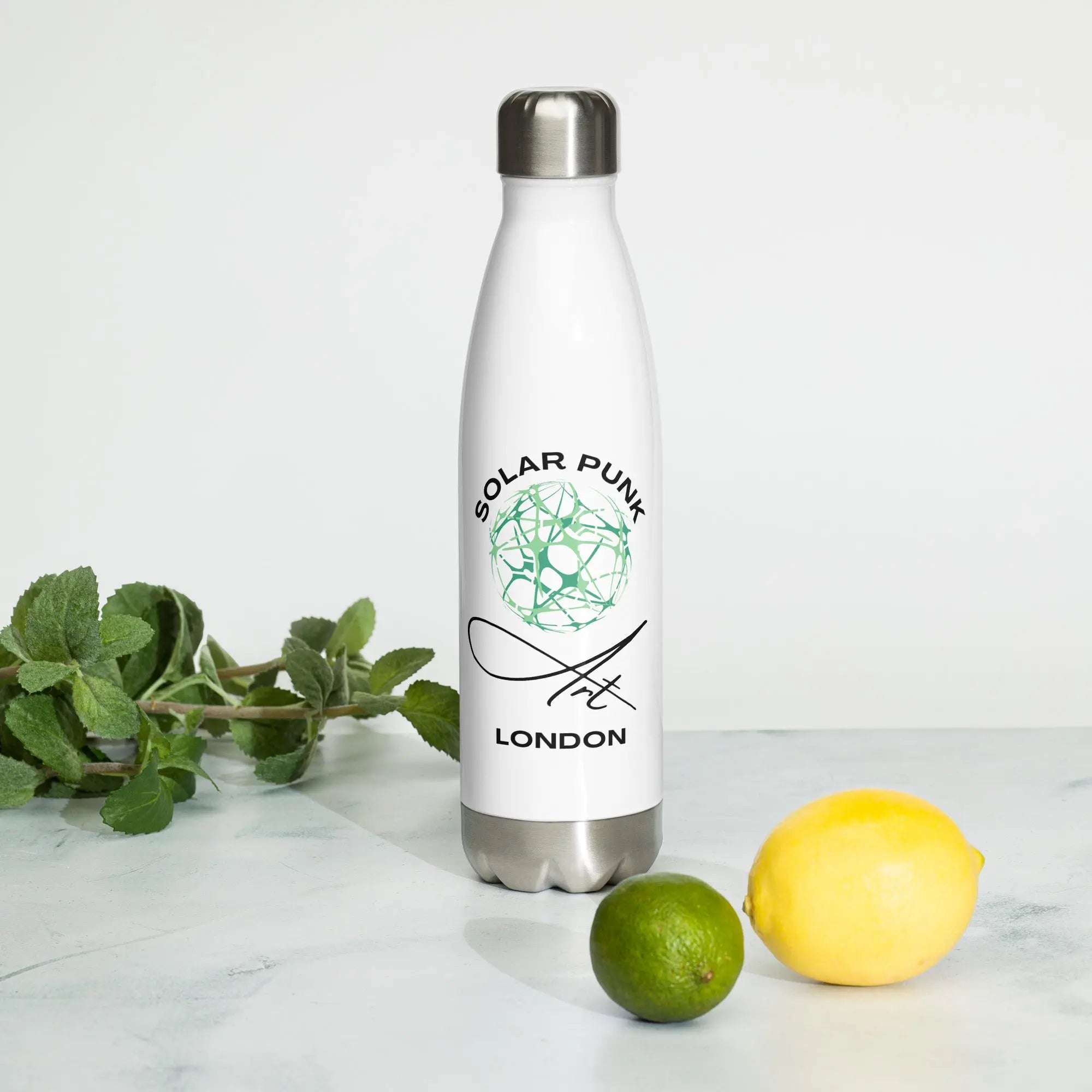 Stainless steel water bottle | Solar Punk GeorgeKenny Design