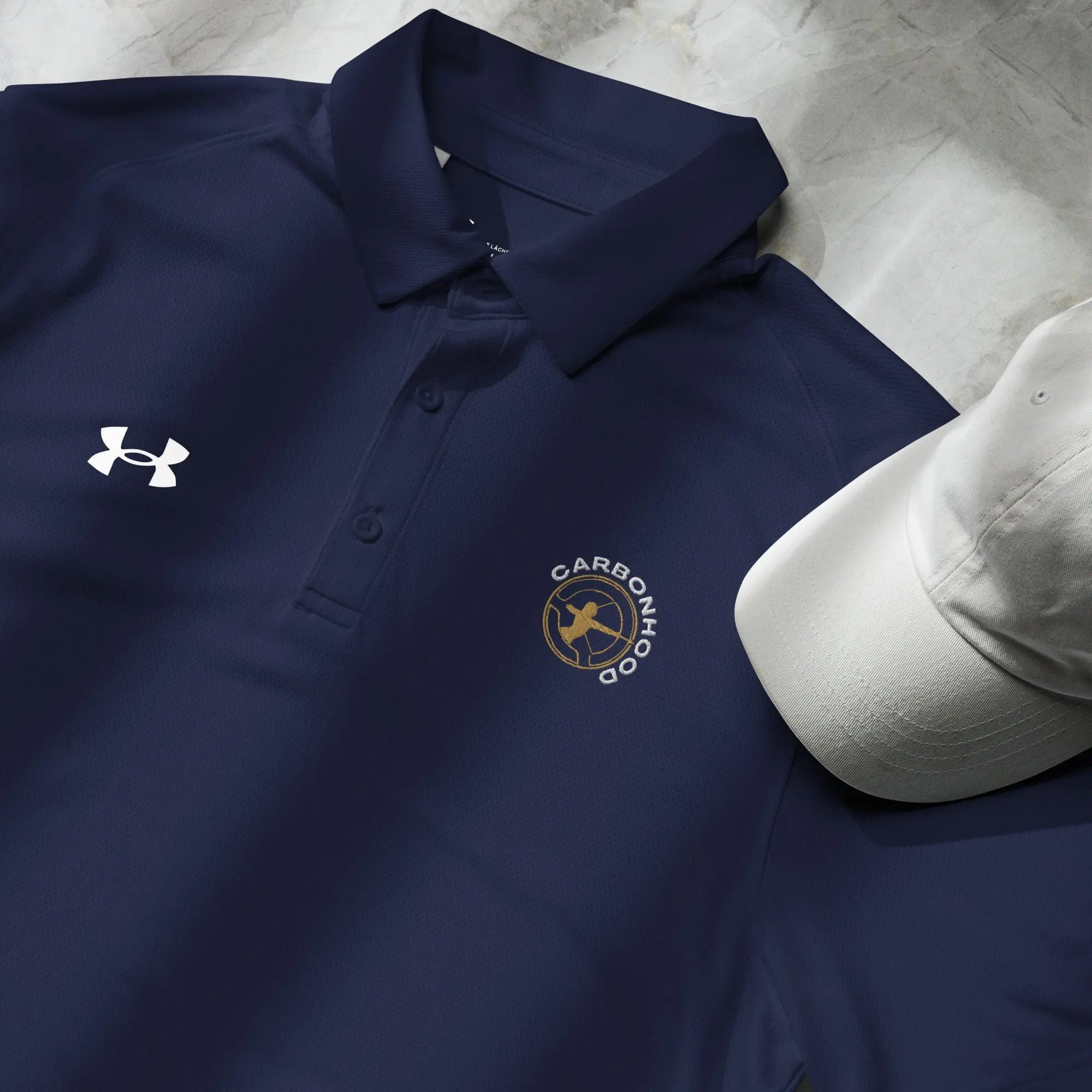 Under Armour® men's polo | Carbon Hood GeorgeKenny Design