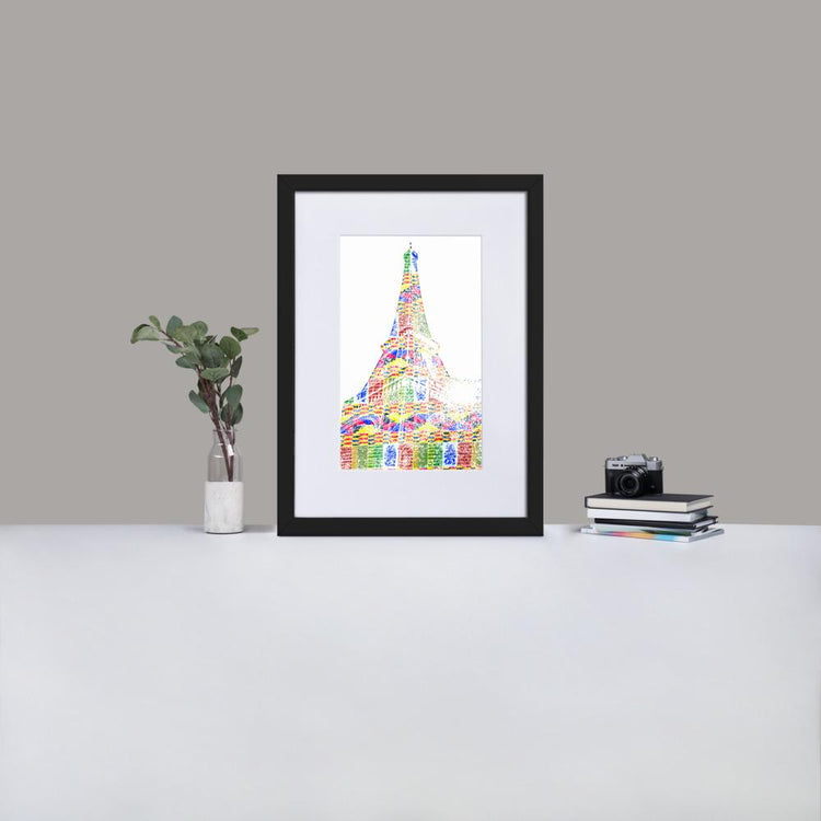 Eiffel Tower - Framed Print With Mat - African Inspired - GeorgeKenny Design