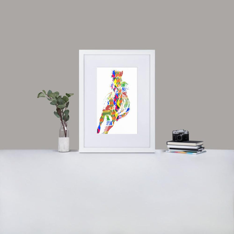 Gallop- Framed Print with Mat - African Inspired - GeorgeKenny Design