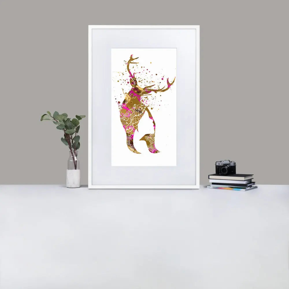 Inner Animal Essence - Deer Me - Framed Print with Mat - BP6 - GeorgeKenny Design