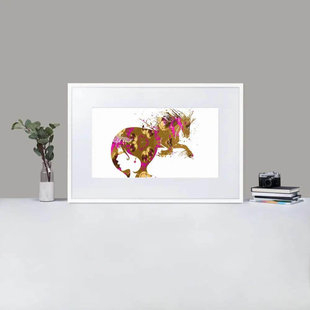 Inner Animal Essence - Equine Mind - Framed Print with Mat - BP6 - GeorgeKenny Design