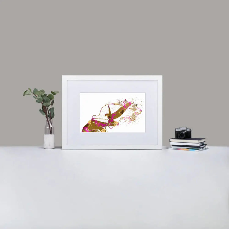 Inner Animal Essence - Flight of the Tiger - Framed Print with Mat - BP6 - GeorgeKenny Design