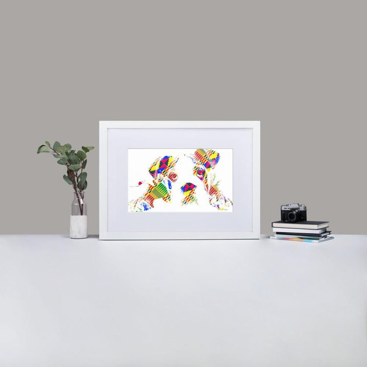 My Best Friend - Framed Print with Mat - African Inspired - GeorgeKenny Design