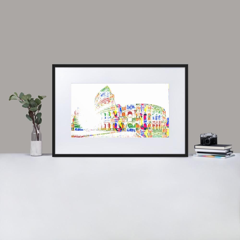 The Colosseum-Rome - Framed Print with Mat - African Inspired - GeorgeKenny Design