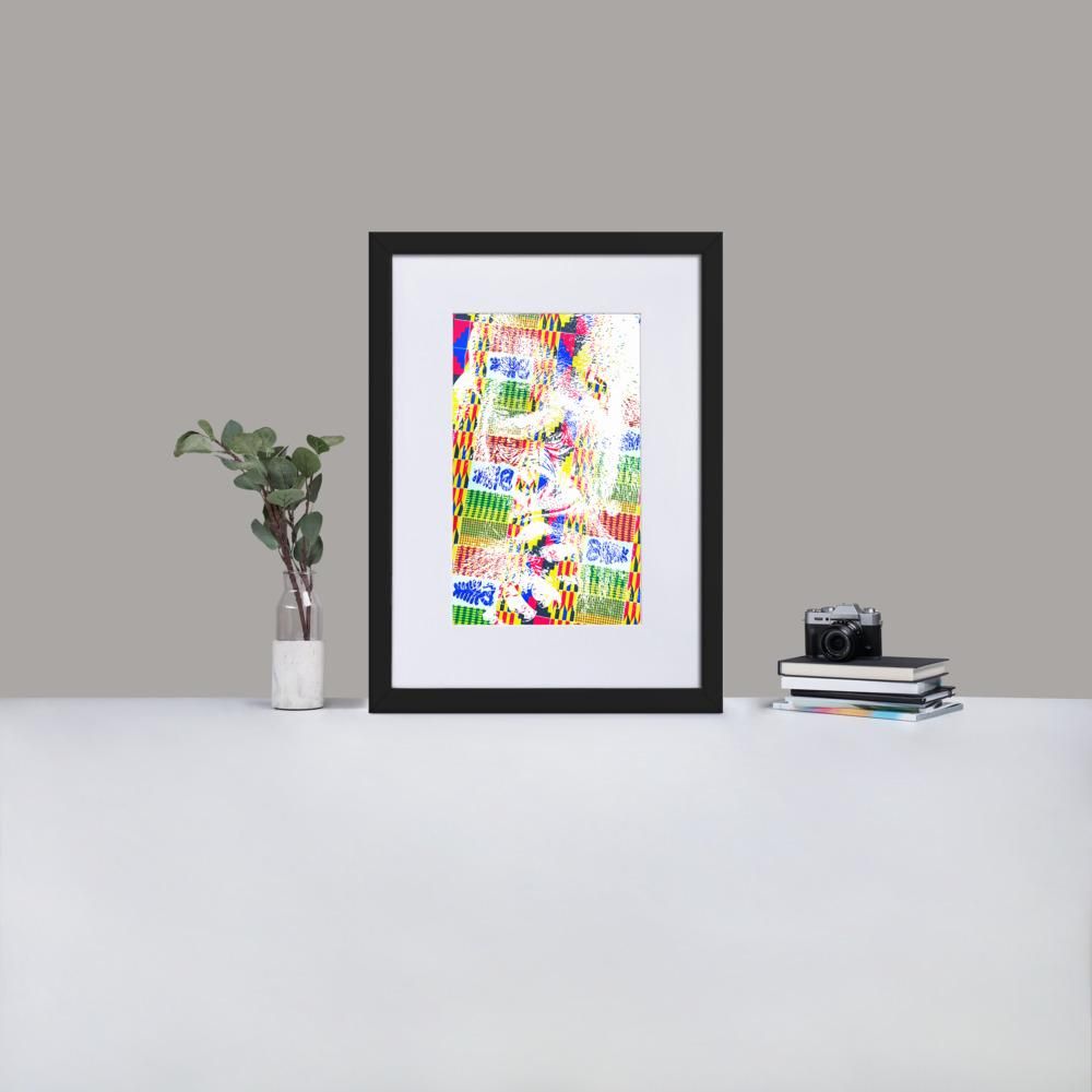 Thinking Gorilla - Framed Print with Mat - African Inspired - GeorgeKenny Design