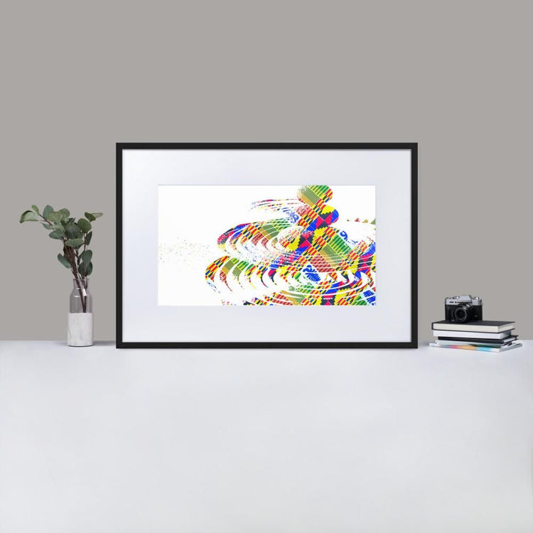 Zen Stones - Framed Print with Mat - African Inspired - GeorgeKenny Design